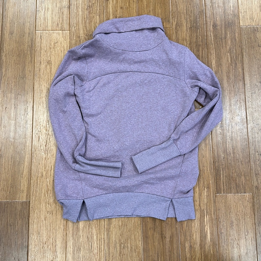 Lightly used purple athletic turtleneck sweatshirt